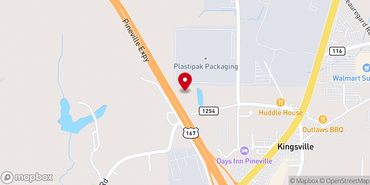 Map showing location of Central Louisiana Seventh Day Adventist Church