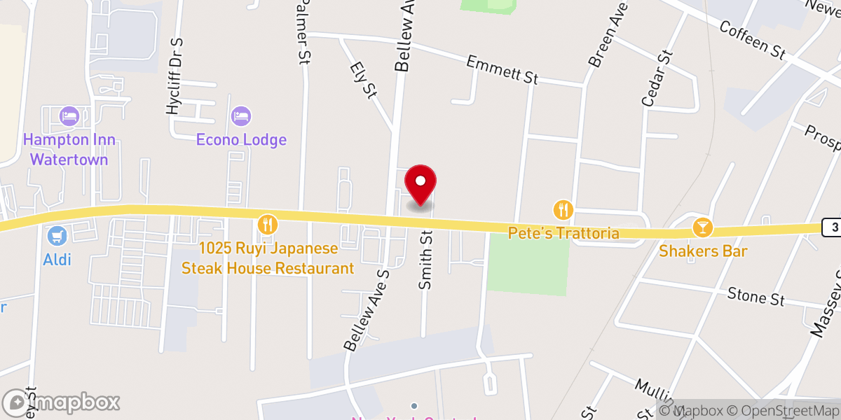 Map showing location of Saint Anthony's Church