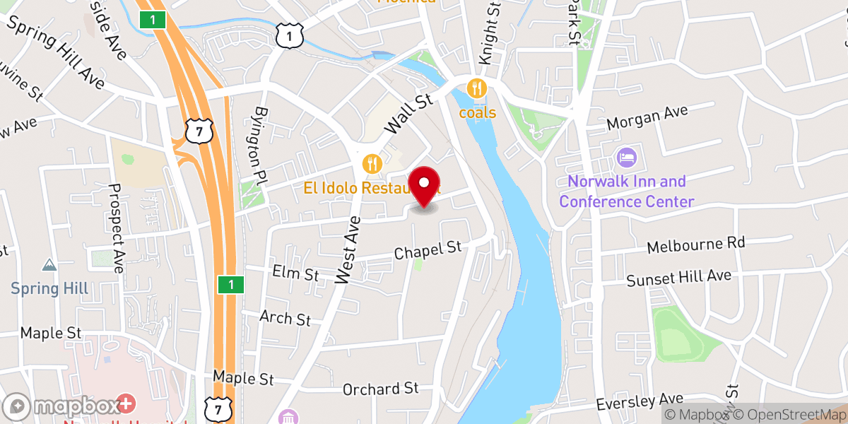 Map showing location of Tabernacle De Louange Norwalk