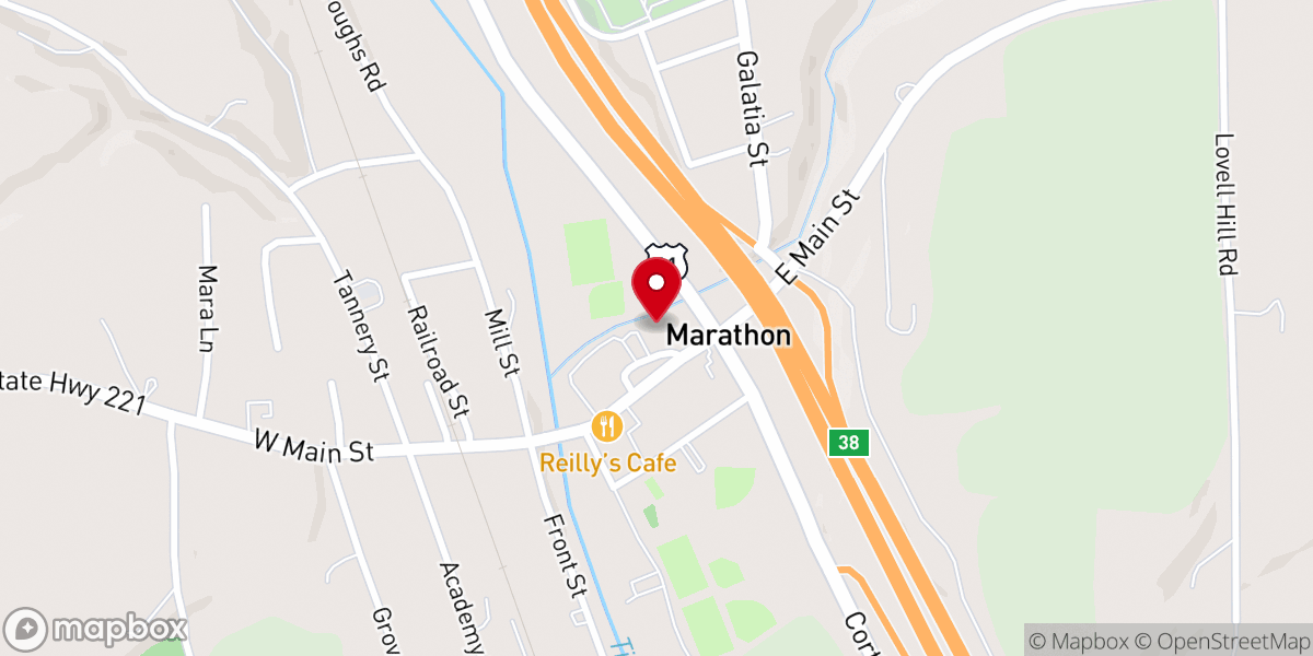 Map showing location of Marathon Christian Academy