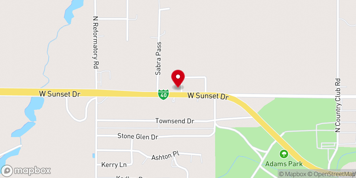 Map showing location of Rt 66 El Reno Bowl