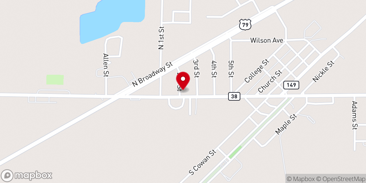 Map showing location of New Hope Christian Fellowship Church