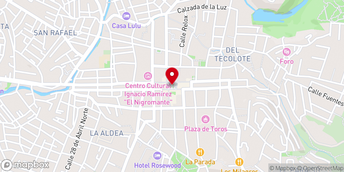 Map showing location of San Miguel de Allende Ciudad Paraíso Patrimonio de la Humanidad