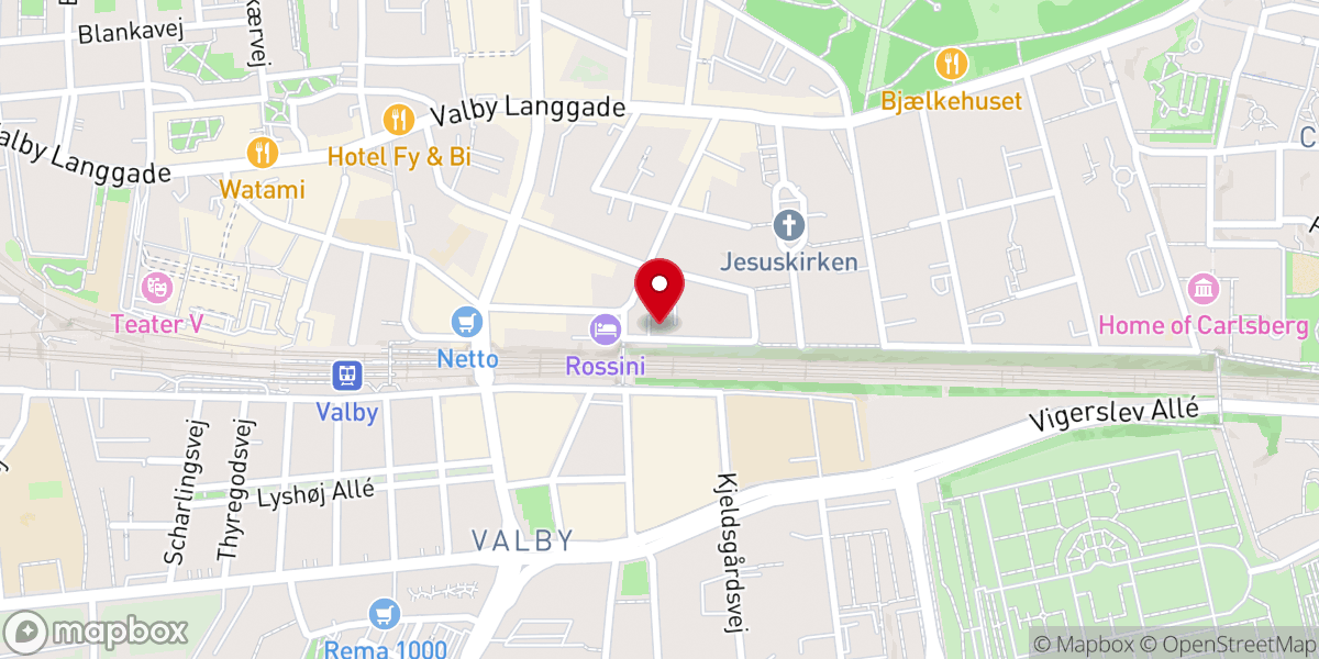 Map showing location of Copenhagen Community Church