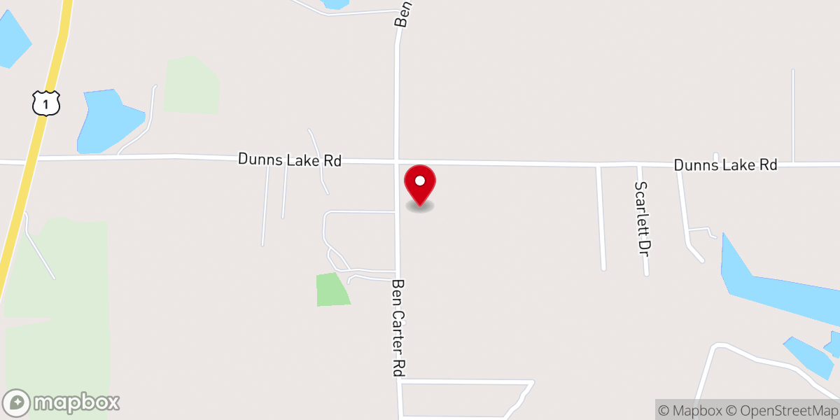 Map showing location of Faith Baptist Church