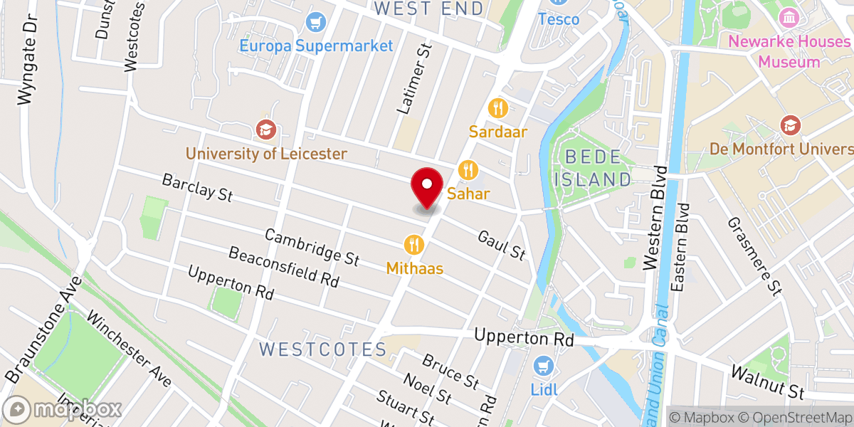 Map showing location of Elim Pentecostal Church