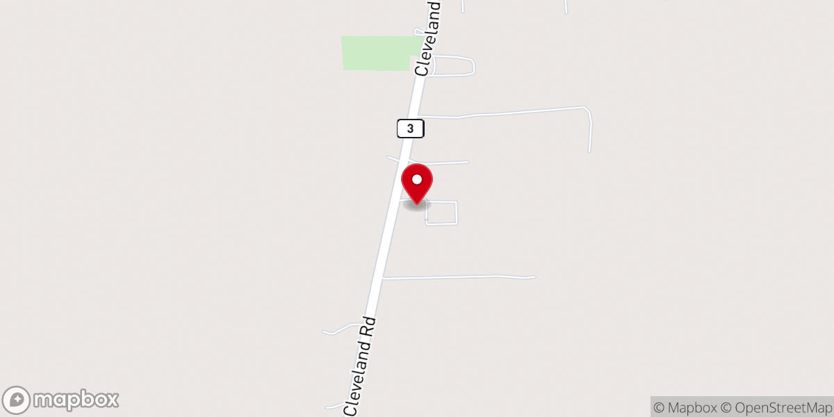 Map showing location of Canaan Free Will Baptist Church