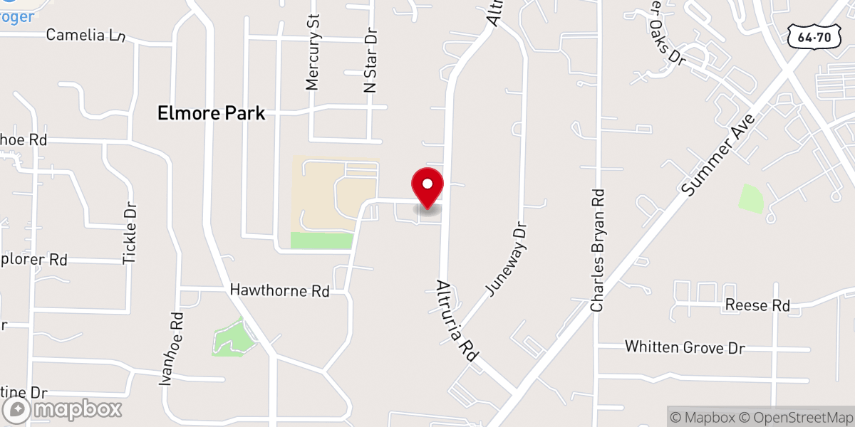 Map showing location of Berclair Church of Christ