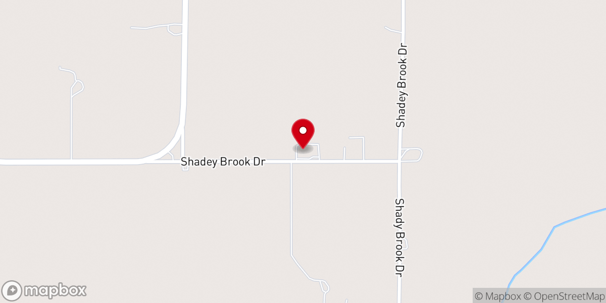 Map showing location of Beulah Mennonite Church