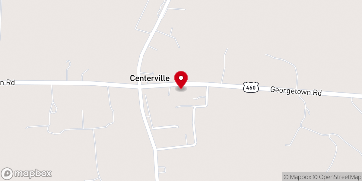 Map showing location of Centerville United Methodist Church