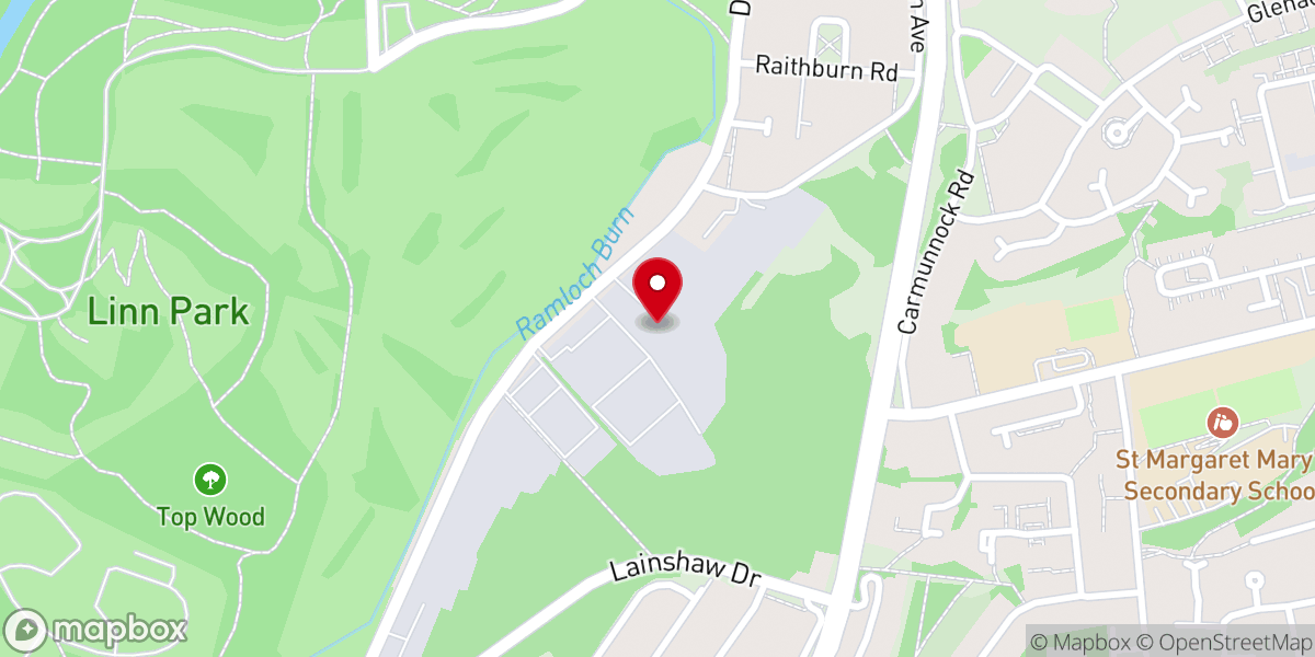 Map showing location of CRC Glasgow