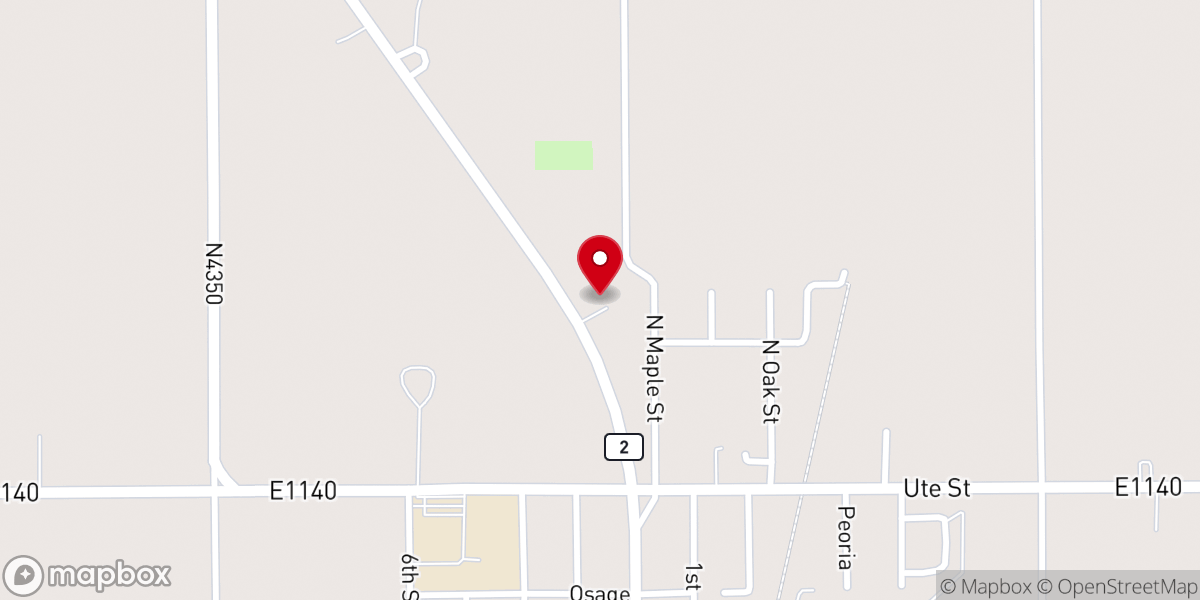Map showing location of Heavenly Hope Church