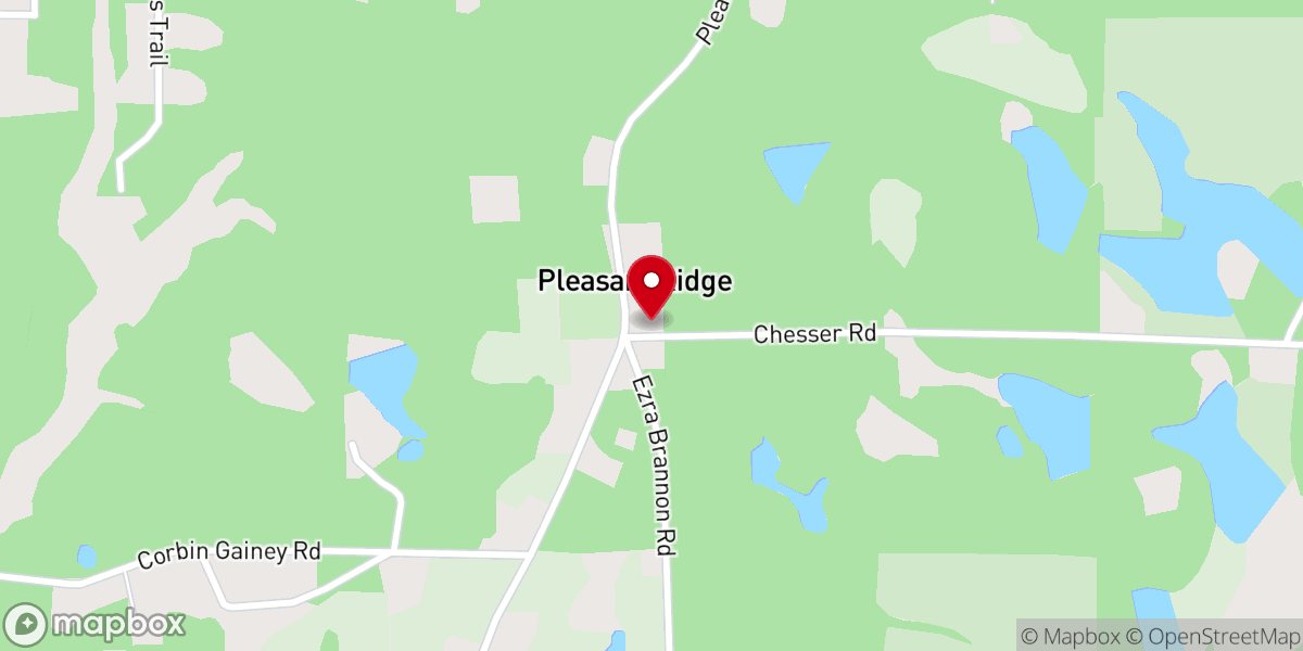 Map showing location of Pleasant Ridge Christian Academy
