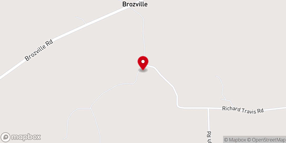 Map showing location of Chestnut Ridge Baptist Church