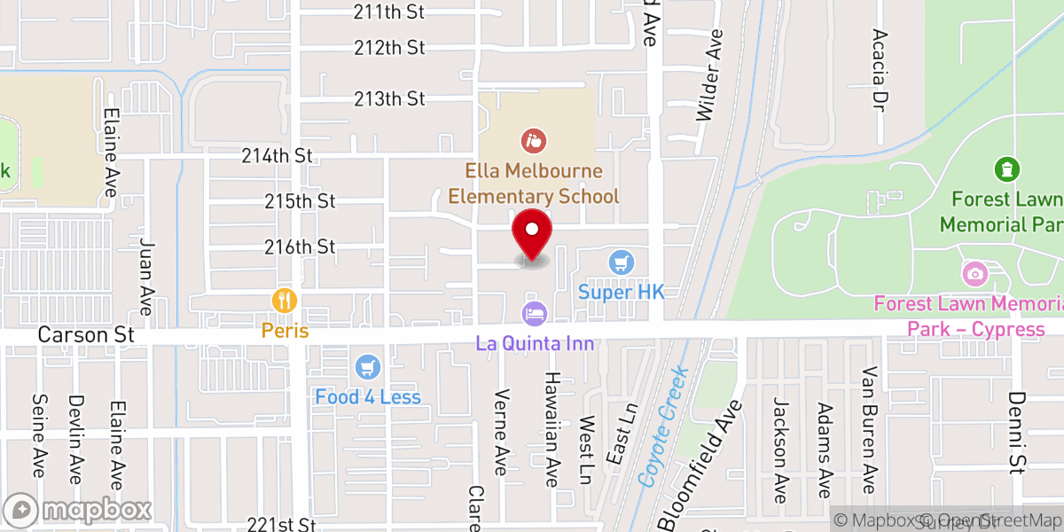 Map showing location of Church of Deliverance International, Inc