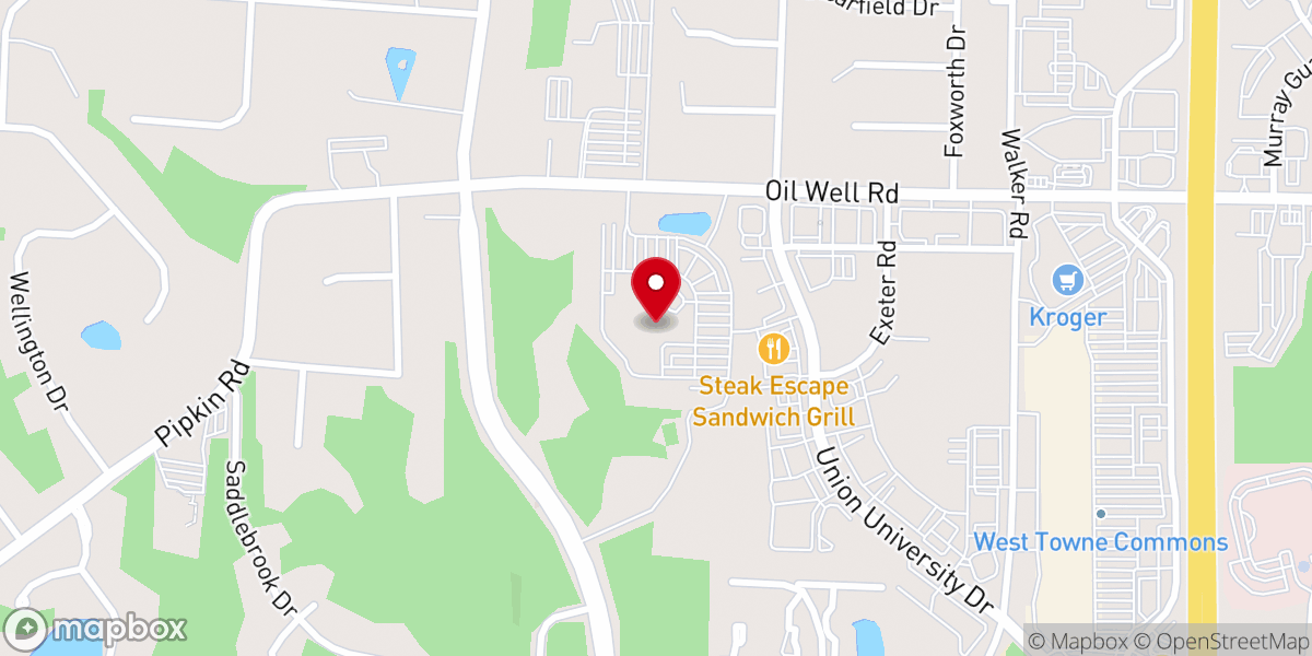 Map showing location of West Jackson Baptist Church