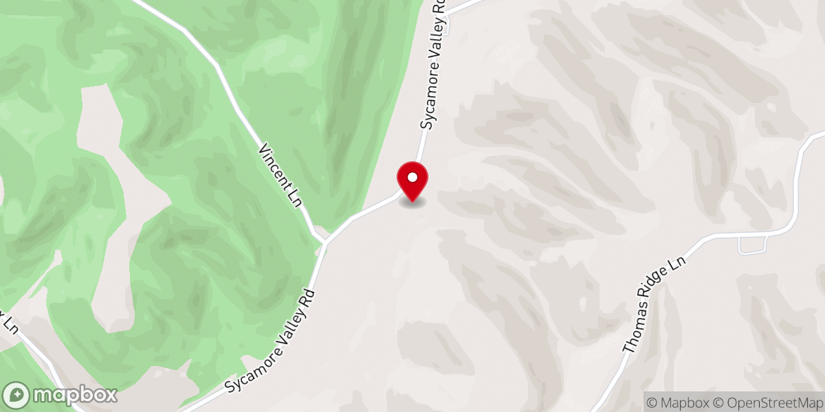 Map showing location of Sycamore Valley Missionary Baptist Church