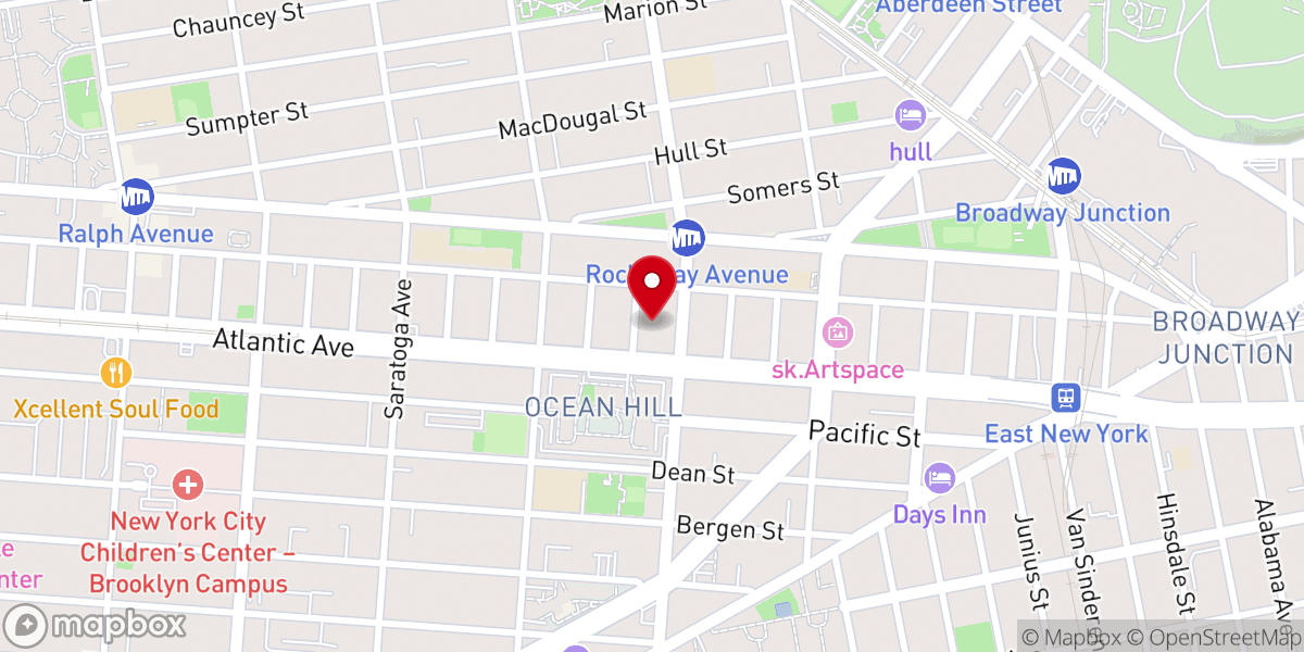 Map showing location of Liberty Baptist Church