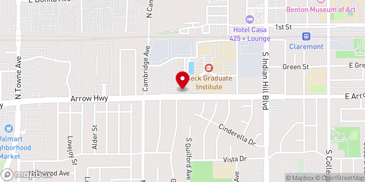 Map showing location of Claremont Healing Rooms