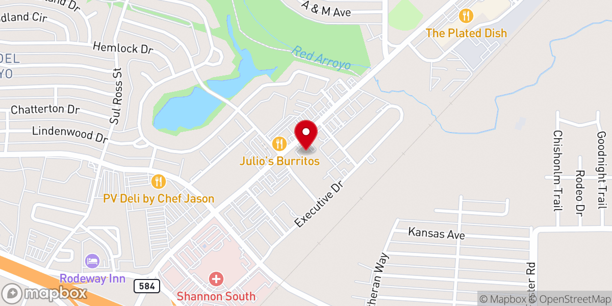 Map showing location of Community Hills Christian Church