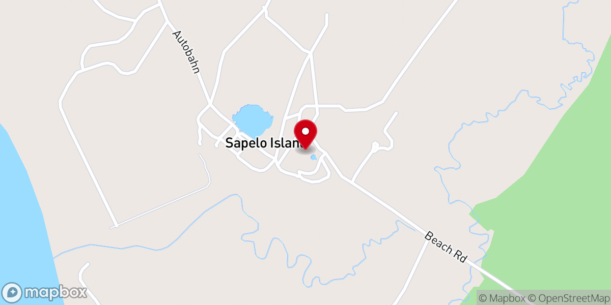 Map showing location of Reynold's Mansion on Sapelo Island