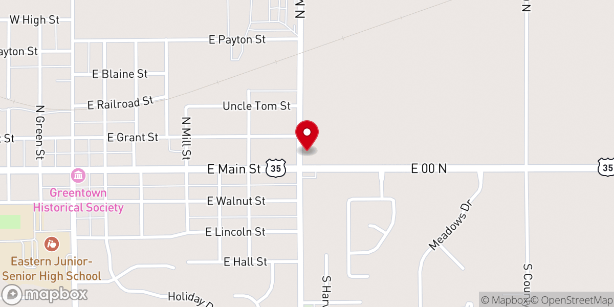 Map showing location of Greentown Wesleyan Daycare