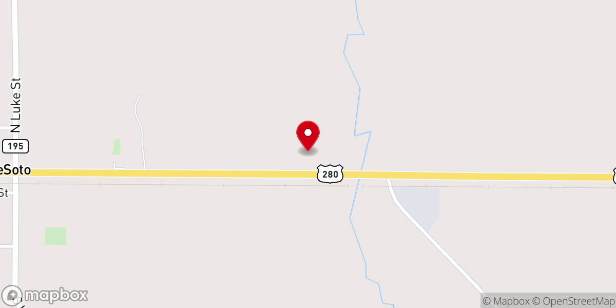 Map showing location of Shiloh Church