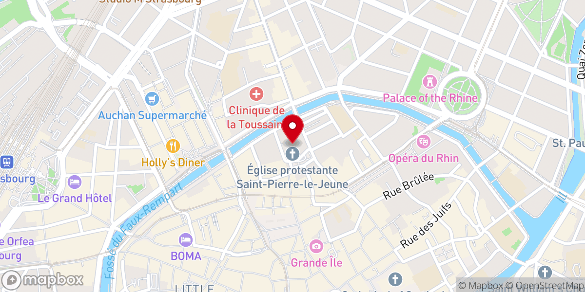 Map showing location of Cloître de l'église Saint-Pierre-le-Jeune
