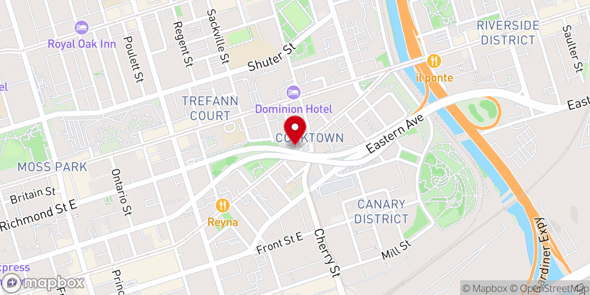 Map showing location of Riverside Church