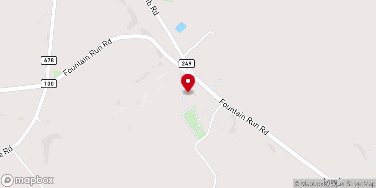 Map showing location of Indian Creek Baptist Church
