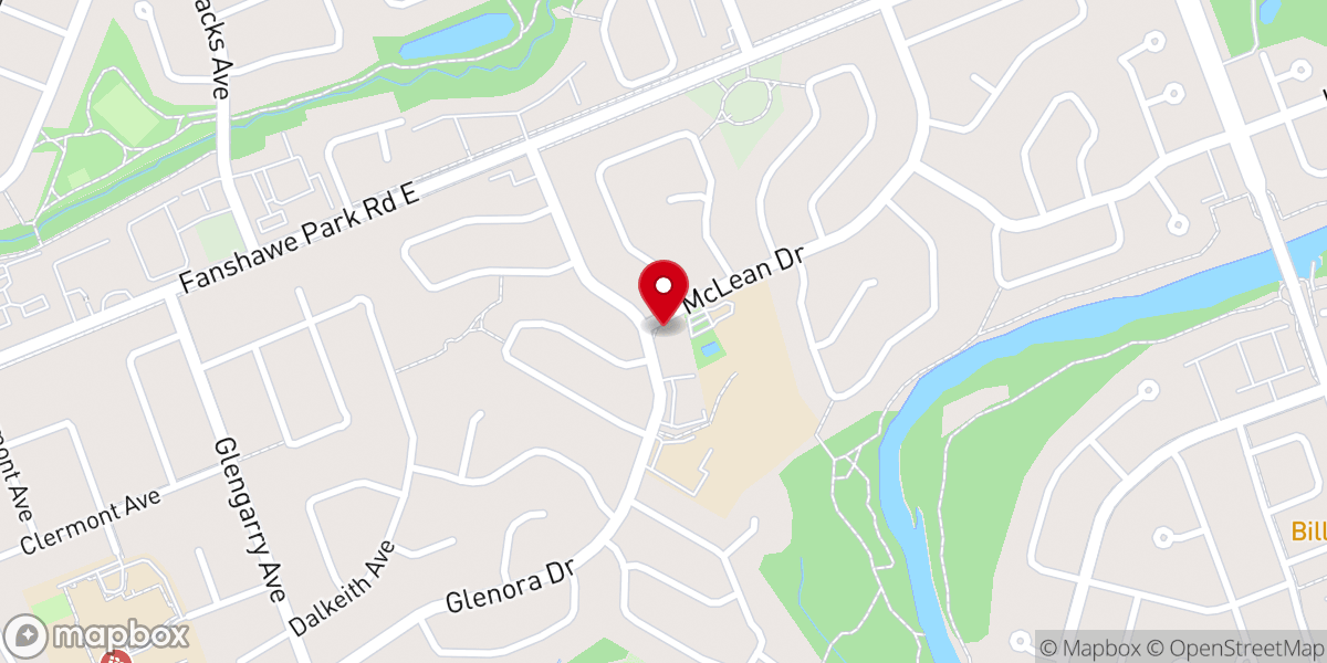 Map showing location of RidgeView Community Church