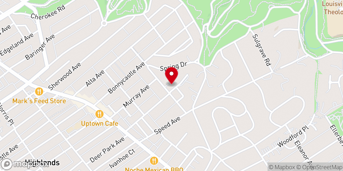 Map showing location of Rock Vineyard Church