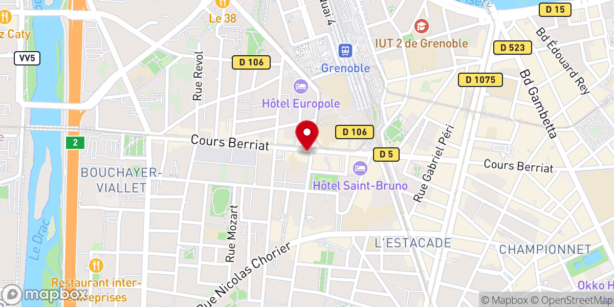 Map showing location of Eglise Sola Gratia