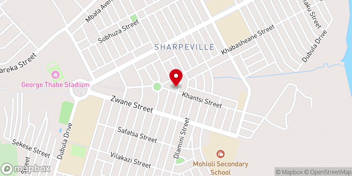 Map showing location of St Luke Methodist Church, Sharpeville Section