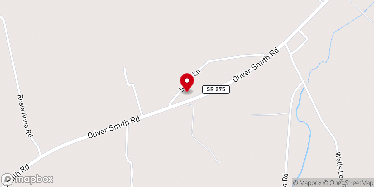 Map showing location of Flintville Church of Christ