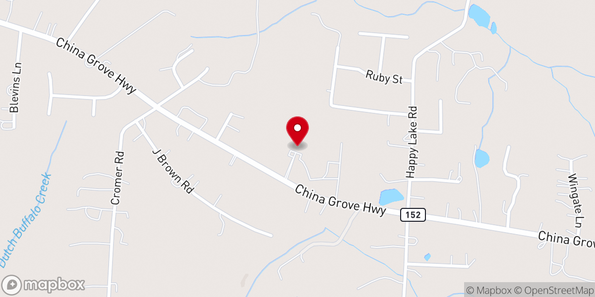 Map showing location of New Haven Baptist Church