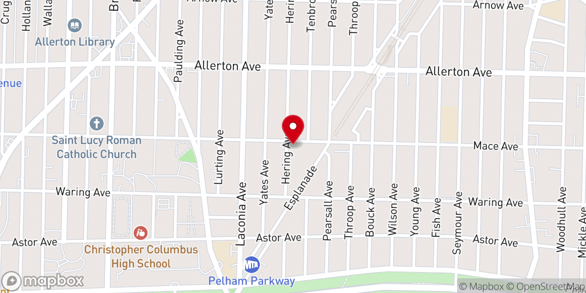 Map showing location of Ursuline Sisters