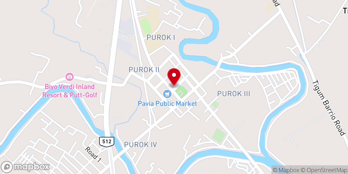 Map showing location of Sta. Monica Parish - Pavia