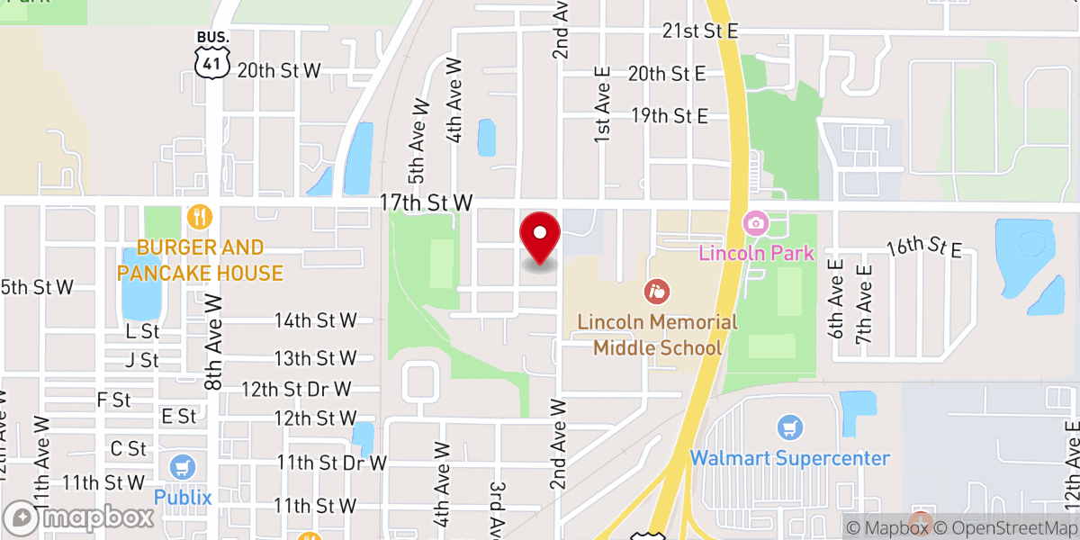 Map showing location of Christian Fellowship Gospel Temple