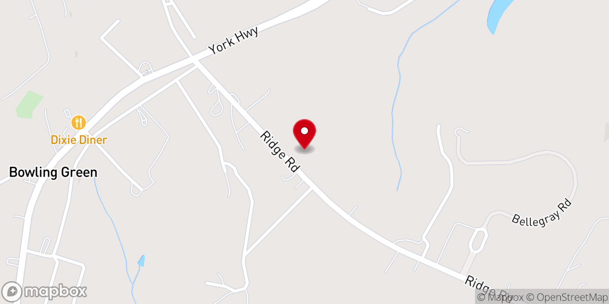 Map showing location of Bowling Green Presbyterian Church