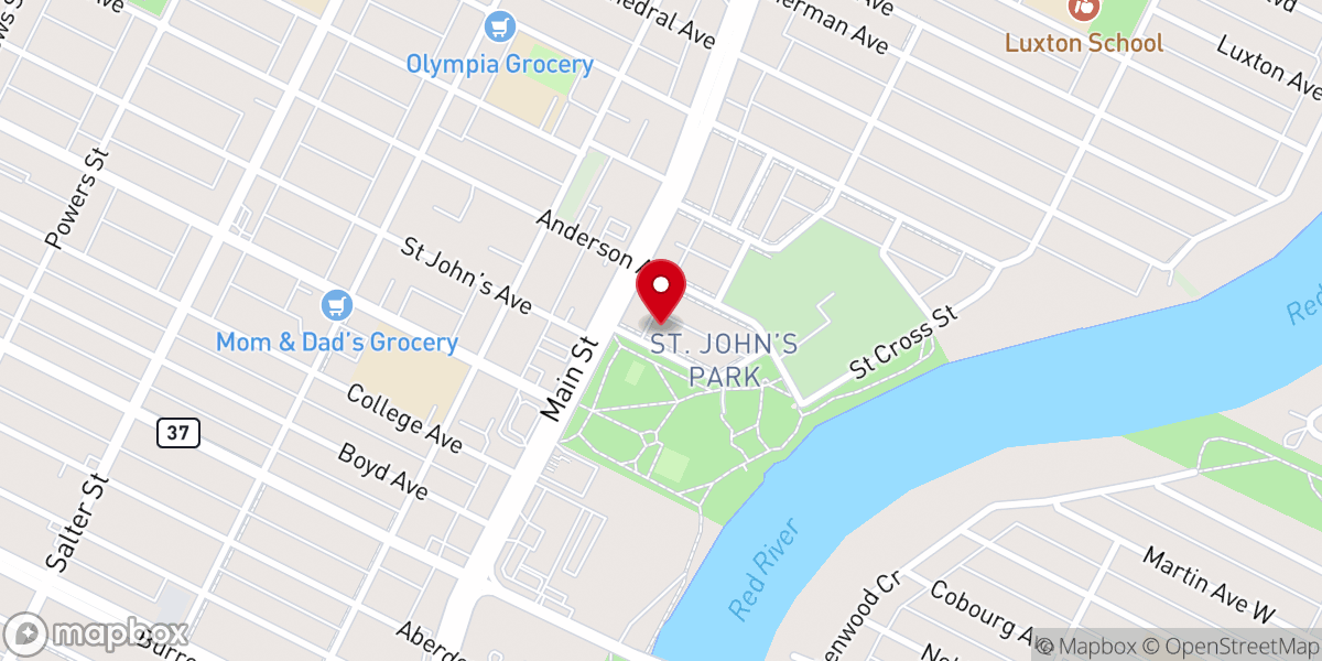 Map showing location of Consistory of Ukrainian Orthodox Church of Canada