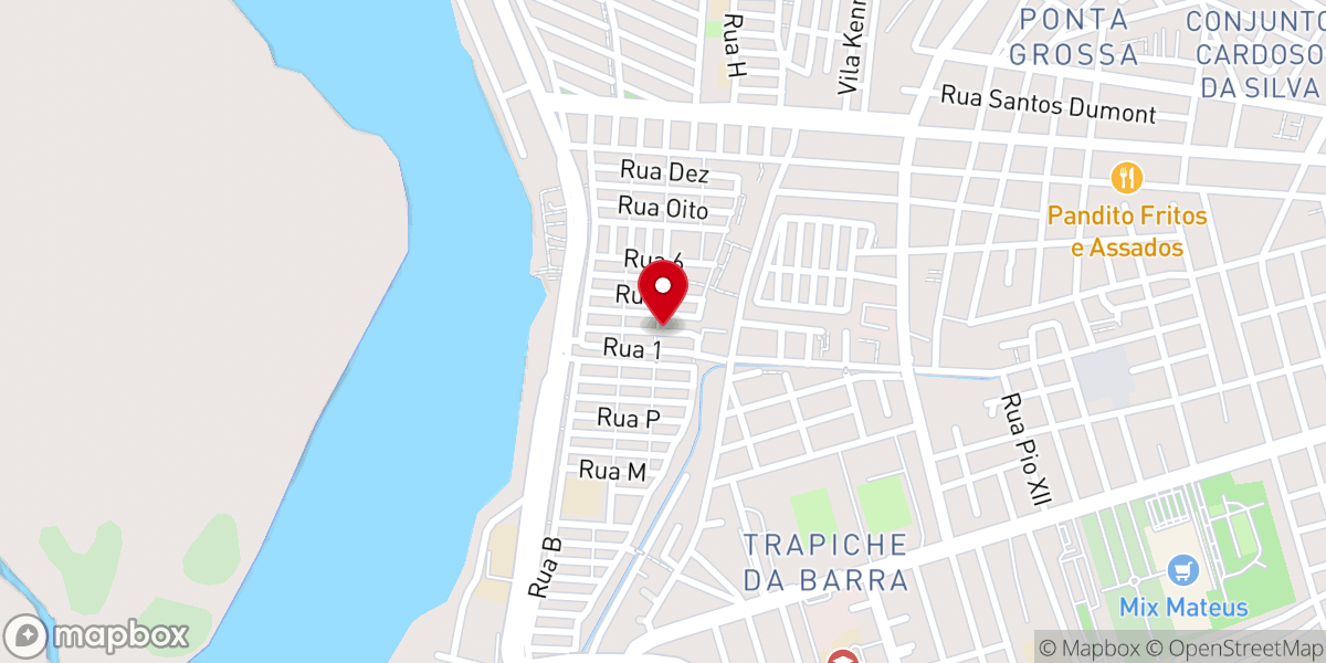 Map showing location of Igreja Batista Internacional no trapiche
