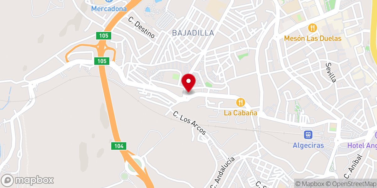 Map showing location of Iglesia Evangelica Filadelfia
