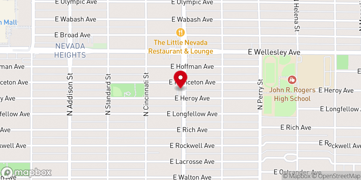 Map showing location of Lidgerwood Presbyterian Church