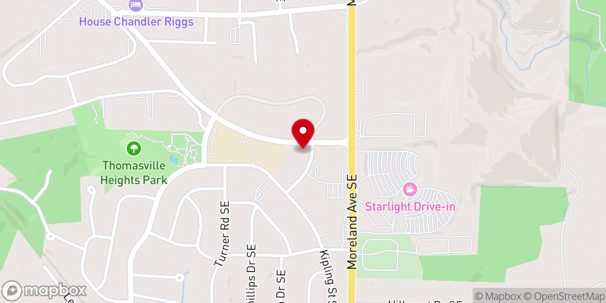 Map showing location of Mt Carmel AME Church