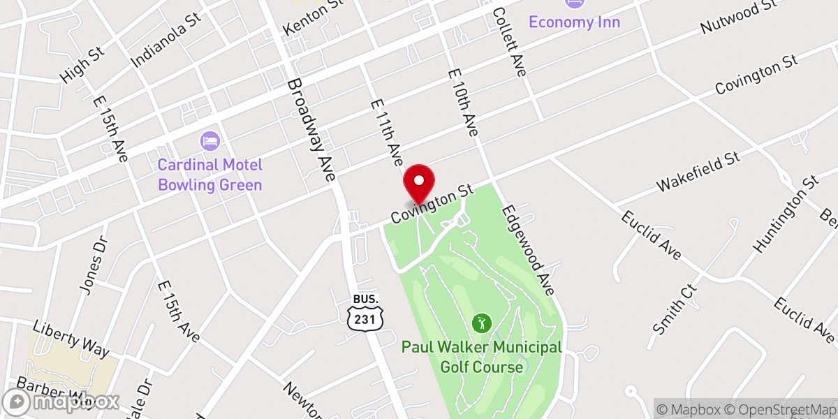 Map showing location of Covington Woods Park