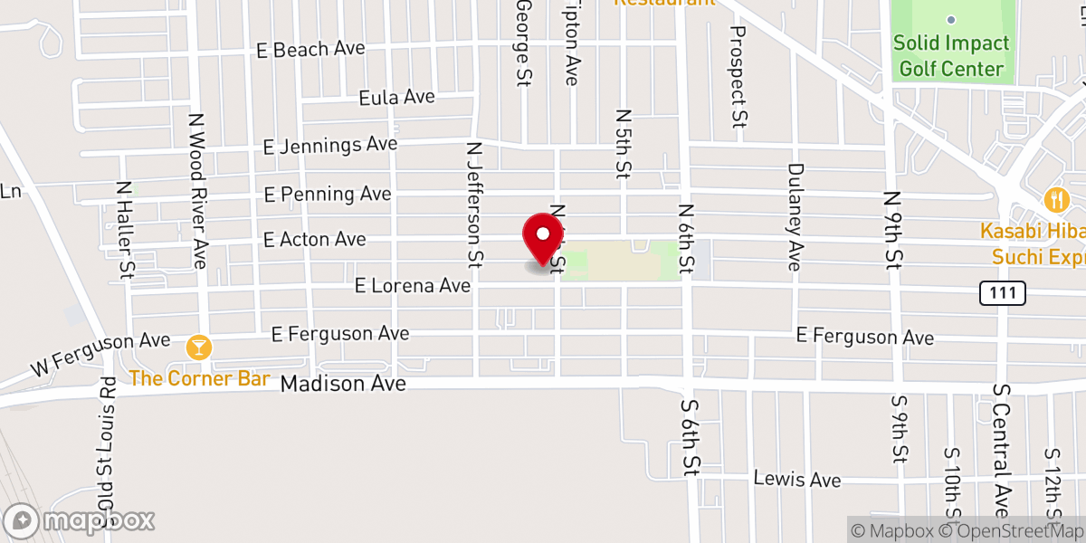 Map showing location of Wood River United Pentecostal Church