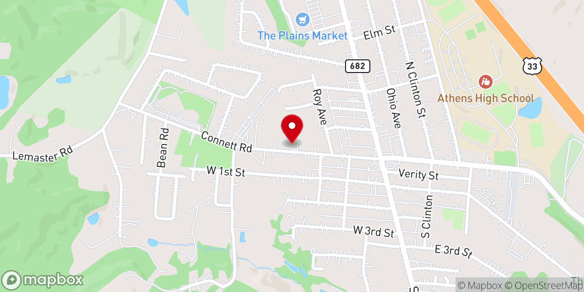 Map showing location of The Plains Baptist Fellowship