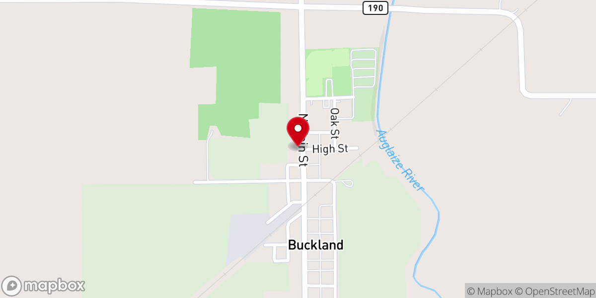 Map showing location of Buckland United Church-Christ