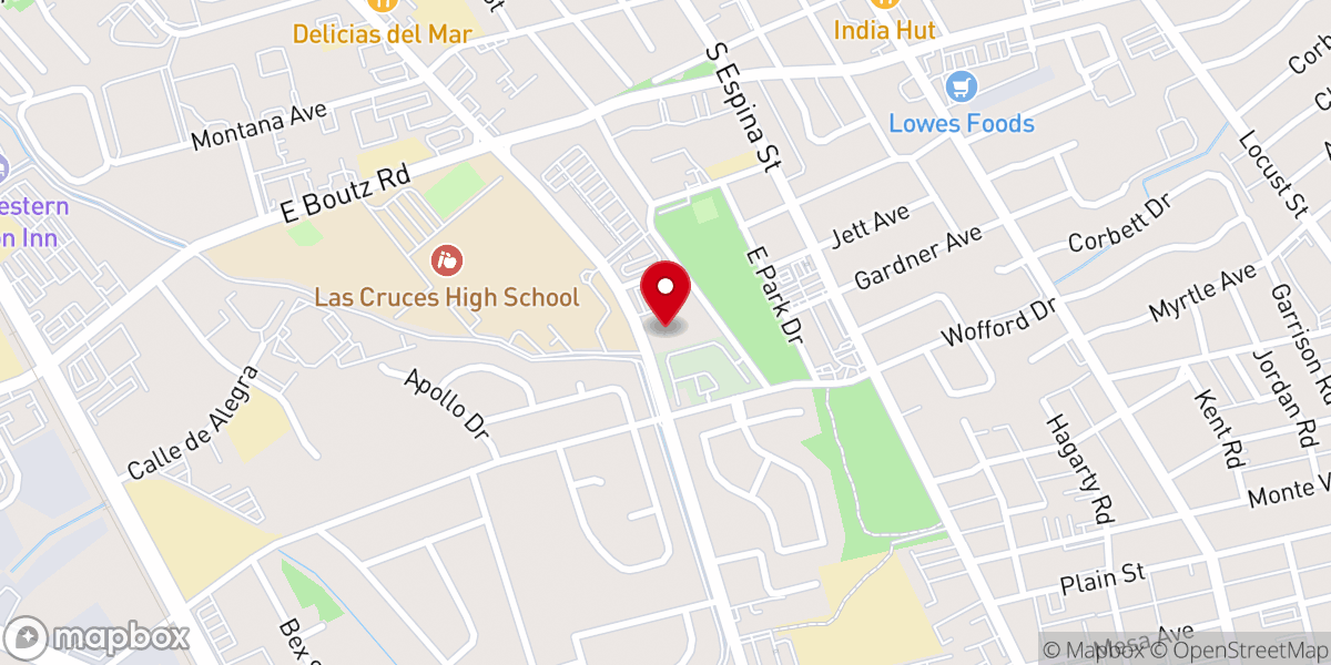 Map showing location of First Christian Church